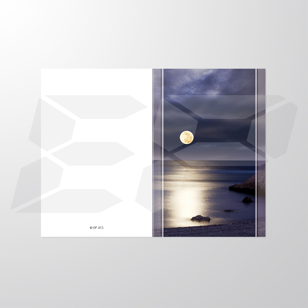 EP413P | Sterbebilder | Nachthimmel mit Mond | Papyrello