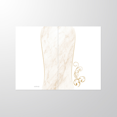 EP432P | Sterbebilder | Marmor mit geschwungener Linie Gold | Papyrello