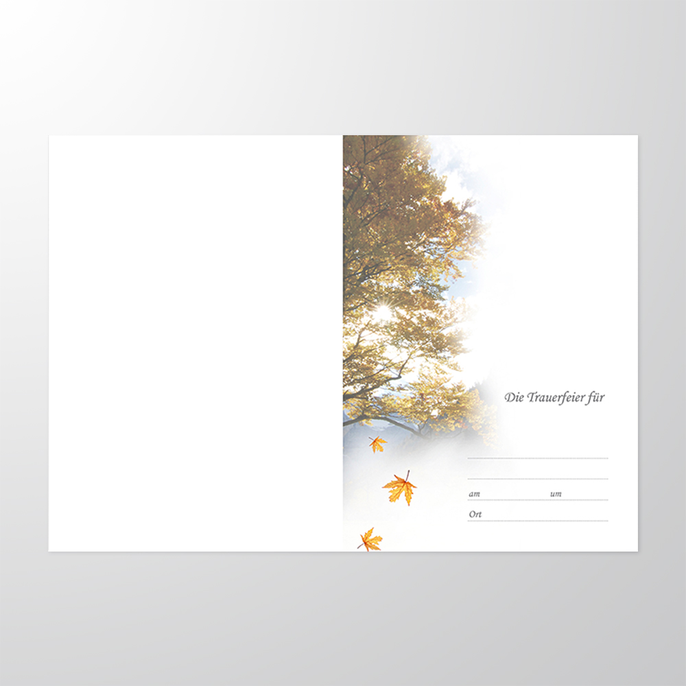 EP7004 | Kondolenzpapier | A3 einseitig | Motiv Herbstblätter