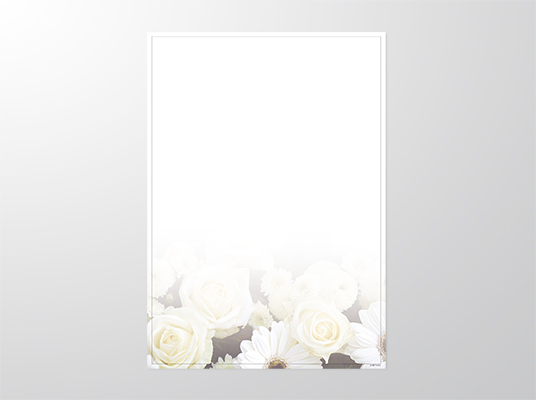 EP9352-A3 | Parte | Weiße Rosen im Blumengesteck | 4-färbig