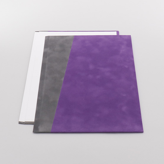HC1-9V0 | EP Bind Cover | Grau-Violett Samt | A4 hoch