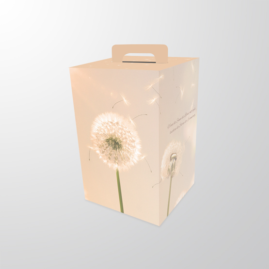 Urnenverpackung | Spendenbox | Motiv Pusteblume